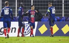 La joie de Jad Mouaddib, le jeune milieu de terrain a inscrit un but hier lors de sa première apparition avec le groupe professionnel