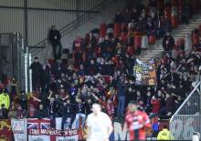 Les supporters du Stade Malherbe Caen venus en nombre la saison dernière sur la pelouse de l'EA Guingamp