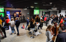 Belle ambiance dans les salons du stade d'Ornano après la victoire face à Orléans (2-1)