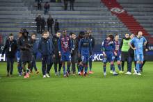 La déception des joueurs du Stade Malherbe après le revers face à l'ESTAC hier soir à d'Ornano