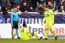 Sorti sur blessure samedi face à Chartres, Malik Tchokounté est déjà de retour à l'entraînement avec le reste du groupe