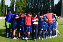 Les joueurs du Stade Malherbe Caen ont pu se réunir quelques secondes tous ensemble pour échanger après cette victoire