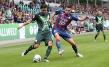 Jessy Deminguet et les caennais se sont inclinés (2-1) hier sur la pelouse du VFL Wolfsburg en match amical (© Wolfsburg)