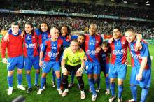 La joie des Caennais après la victoire face au Nîmes Olympique en 2010 au Stade Michel d'Ornano