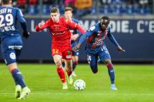 Caleb Zady Sery auteur de deux passes décisives pour Jessy Deminguet ce soir face au Mans FC à d'Ornano