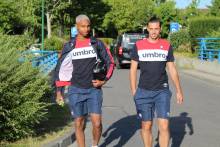 Jessy Pi, Evens Joseph et les caennais ont pris le départ pour Deauville ce matin, une semaine de stage et deux matchs amicaux au programme