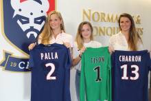 Clémence Palla, Louise Tison et Emma Charron ont repris l'entraînement il y a une semaine sous les ordres d'Anais Bounouar