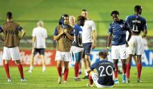 La déception de Johann Lepenant et des jeunes Français après l'élimination face au Brésil en demi-finale
