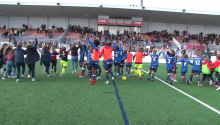 La joie de toute la section féminine du SM Caen après la qualification en 32ème de finale de la Coupe de France Féminine