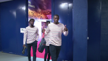 Malik Tchokounté et Herman Moussaki tout sourire lors de la photo officielle 2019 / 2020 