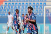 Aloys Fouda a fait très bonne impression ce matin face à l'Équipe de France U18 en match amical