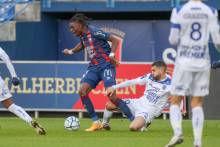 Kélian Nsona s'est montré très remuant sur le front de l'attaque samedi après-midi face à l'ESTAC