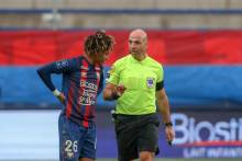 Bartolomeu Varela aux côtés d'Alexis Beka Beka lors de la rencontre face à l'ESTAC au mois de décembre