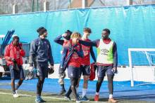 Les joueurs du Stade Malherbe Caen pourraient obtenir leur maintien en Ligue 2 BKT samedi soir face au Clermont Foot