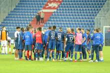 Les joueurs du Stade Malherbe Caen comptent sept points après cinq journées de Ligue 2 BKT 
