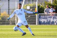 Thomas Callens gardait le but du Stade Malherbe Caen pour la seconde période de la rencontre face au Paris FC