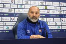 Prince Oniangué et Pascal Dupraz ont pris la parole devant la presse avant d'affronter l'AS Nancy demain soir en Ligue 2 BKT