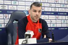 Yoann Court et Pascal Dupraz ont pris la parole devant la presse avant d'affronter le Havre AC lundi soir en Ligue 2 BKT